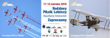 plakat Rodzinny Piknik Lotniczy Depułtycze Królewskie 11-12.06.2016